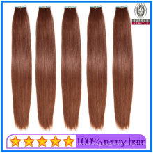 New Arrival Full Cuticles Human Hair Virgin Hair 30# Auburn Color 18inch 100g Weight Tape Hair Extension Remy Hair